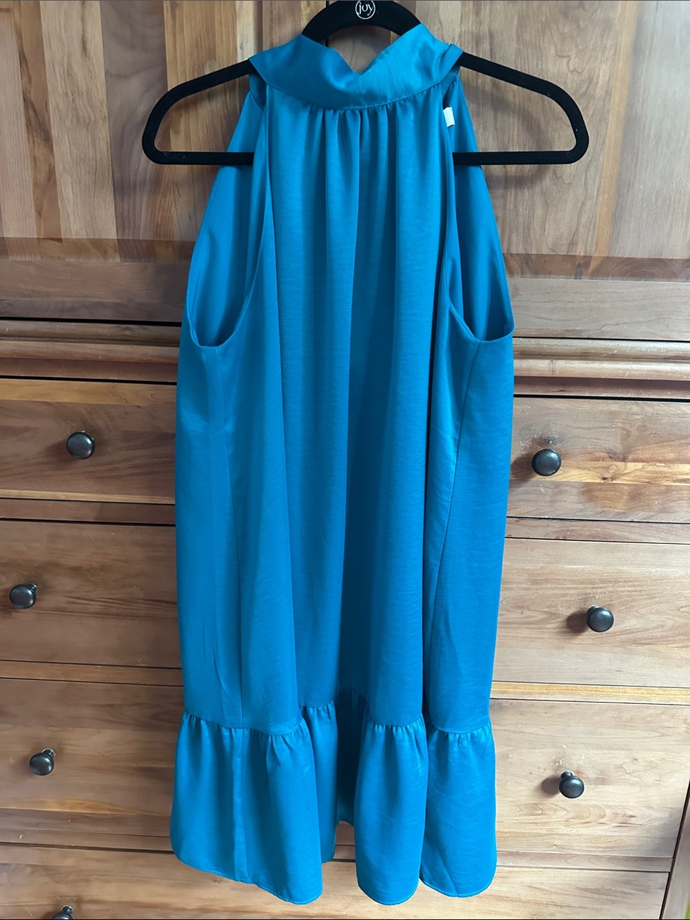 LOFT Teal Sleeveless Halter Dress